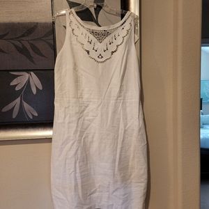 White Linen Dress Work/Office